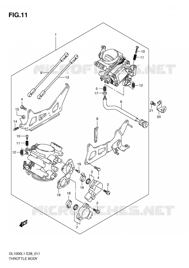 ENSEMBLE INJECTION Suzuki MOTO 1000 V-STROM 2011  DL1000L1(E28)