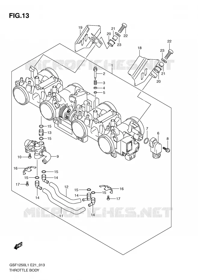 ENSEMBLE INJECTION Suzuki MOTO 1250 BANDIT 2012  GSF1250L1(E21)