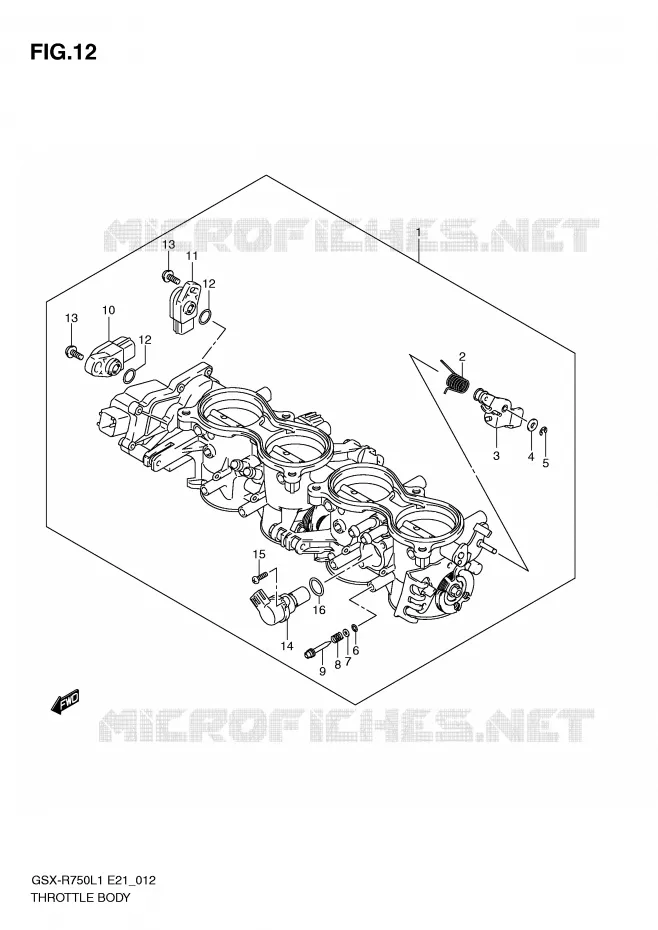ENSEMBLE INJECTION Suzuki MOTO 750 GSX-R 2011  GSX-R750L1(E21)