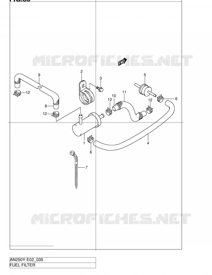 FILTRE  A ESSENCE Suzuki SCOOTER 250 BURGMAN 2000  AN250Y(E2)
