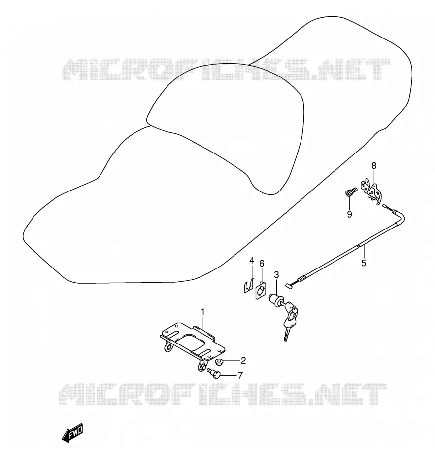 SELLE (MODELE K1/K2) Suzuki SCOOTER 400 BURGMAN 2000  AN400RY(E2)