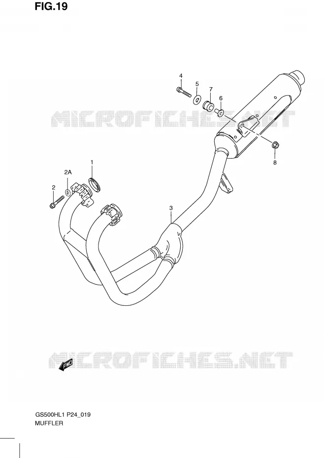 SILENCIEUX Suzuki MOTO 500 GS-F 2011  GS500FHL1(L1)
