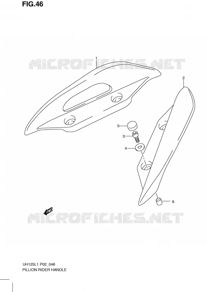 SUPPORT DOSSERET Suzuki SCOOTER 125 BURGMAN 2011  UH125L1(P2)
