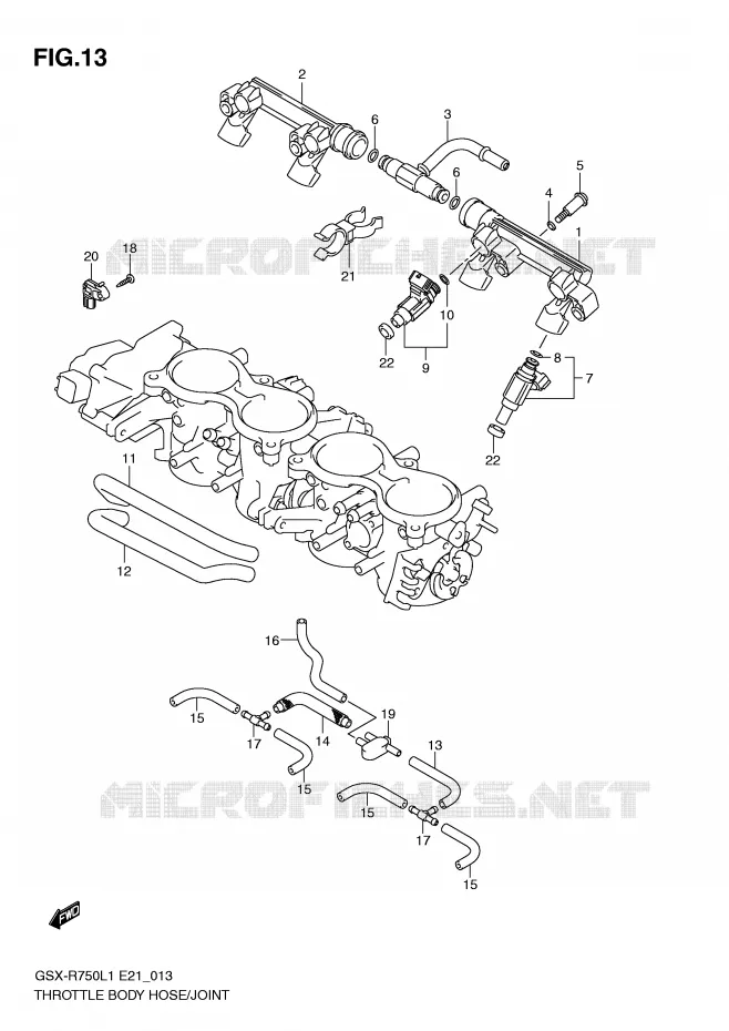 SYSTÈME D'INJECTION Suzuki MOTO 750 GSX-R 2011  GSX-R750L1(E21)