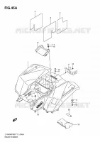 GARDE BOUE ARRIERE (LT A400FK9 P17) pour Suzuki EIGER 400 2009