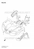 GARDE BOUE AVANT (LT F400FL0 P24) pour Suzuki KINGQUAD 400 2008