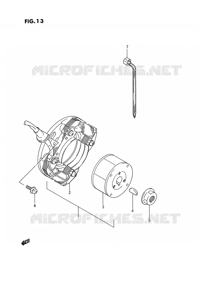 ALLUMAGE ROTOR - STATOR Suzuki MOTO 80 RM 1995  RM80S(E24)