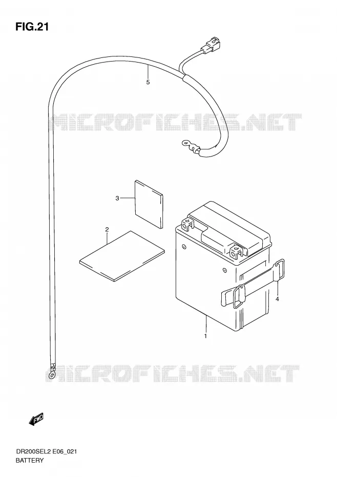 BATTERIE Suzuki MOTO 200 DR 2012  DR200SEL2(E06)