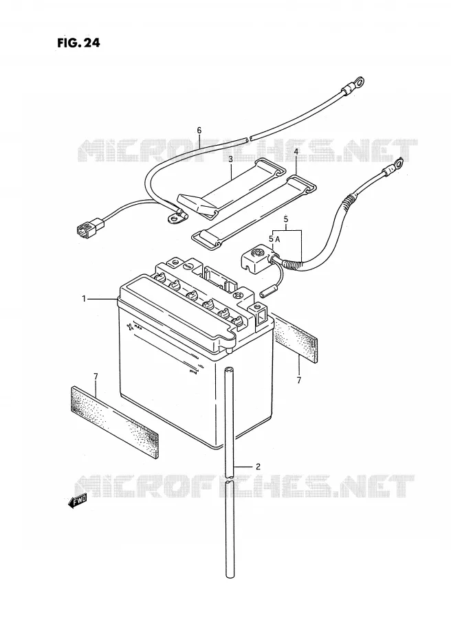 BATTERIE Suzuki QUAD 250 QUADRUNNER 1990  LT-4WDL(E3)