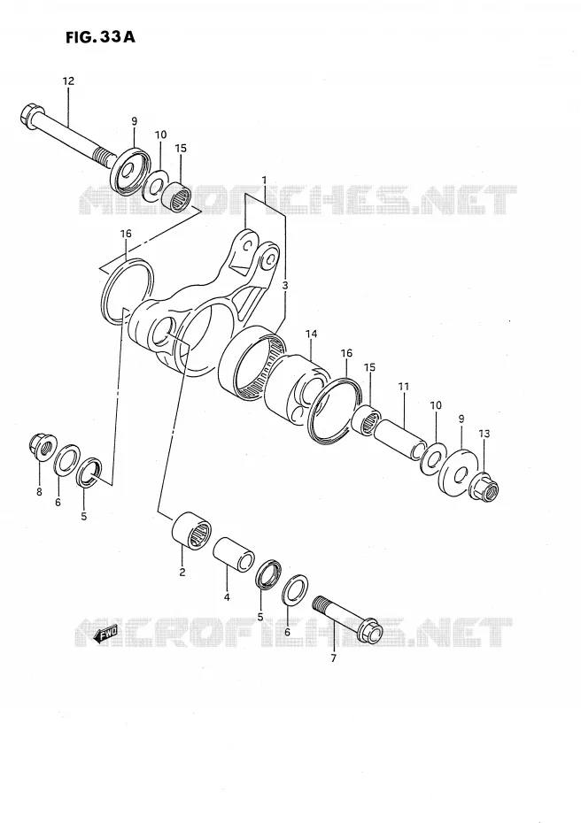 BIELLETTE D'AMORTISSEUR (MODELE H/K) Suzuki MOTO 80 RM 1986  RM80G(E24)
