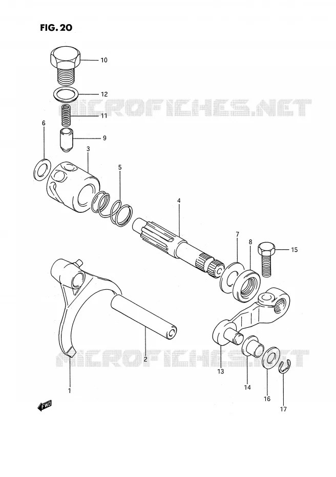 BLOCAGE DE DIFFERENTIEL Suzuki QUAD 250 QUADRUNNER 1994  LT-4WDR(E3)