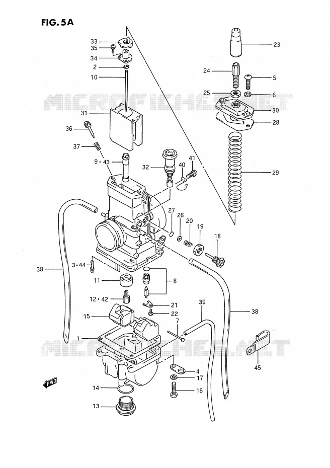 CARBURATEUR (MODELE K/L/M/N/P/R/S) Suzuki MOTO 80 RM 1988  RM80J(E24)
