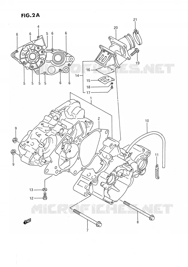 CARTER (MODELE K) Suzuki MOTO 80 RM 1994  RM80R(E24)