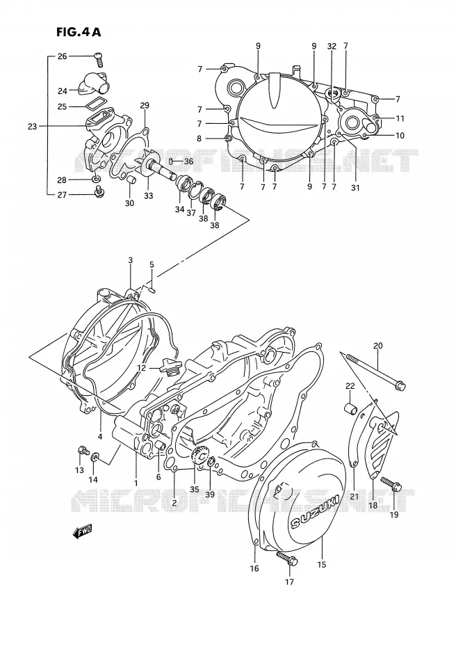 CARTER (MODELE R/S) Suzuki MOTO 250 RM 1993  RM250P(E3)