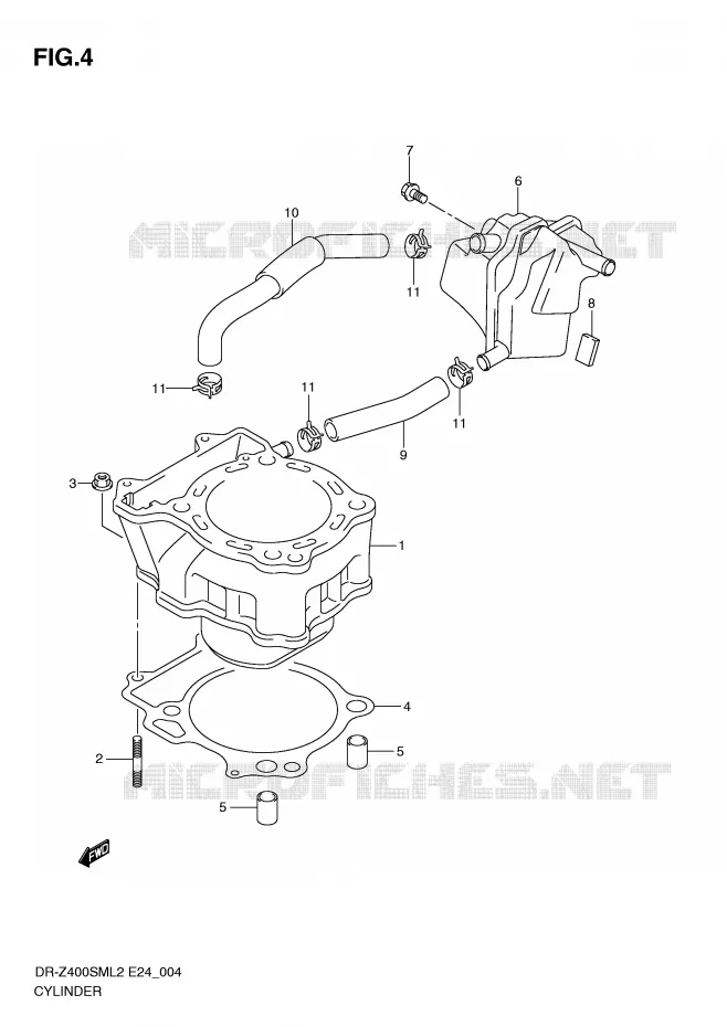CYLINDRE Suzuki MOTO 400 DR-Z 2012  DR-Z400SML2(E24)
