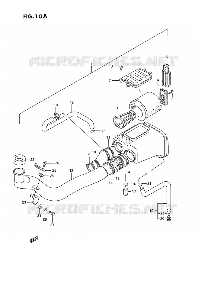 FILTRE A AIR (MODELE M/N/P/R/S) Suzuki QUAD 250 QUADRUNNER 1992  LT-4WDN(E3)