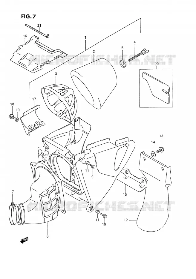 FILTRE A AIR Suzuki MOTO 250 RM 1993  RM250P(E3)