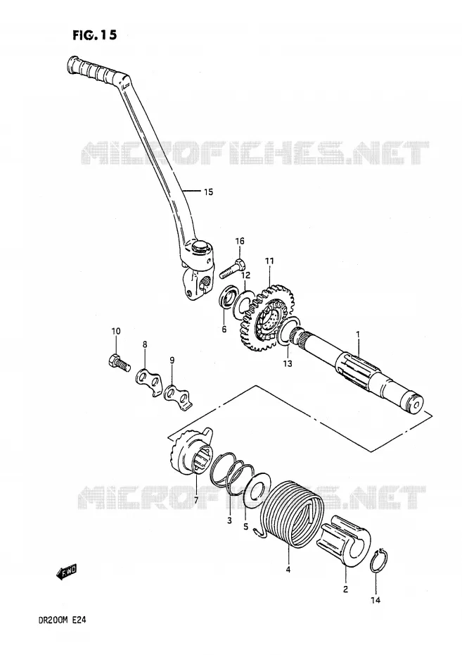 KICK Suzuki MOTO 200 DR 1991  DR200M(E24)