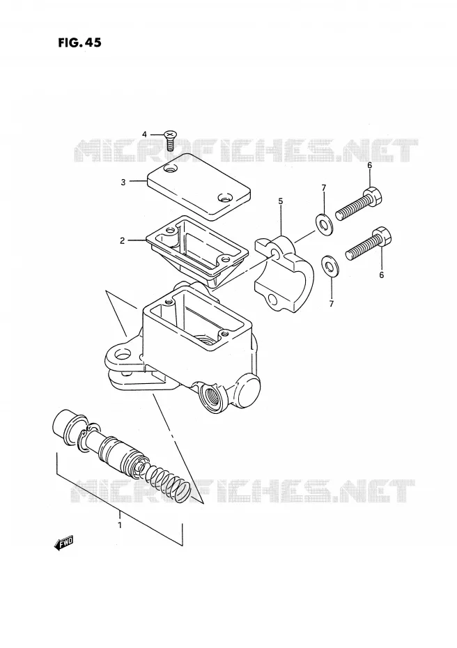 MAITRE CYLINDRE AVANT (MODELE H/J/K/L) Suzuki QUAD 250 QUADRUNNER 1987  LT-4WDH(E3)