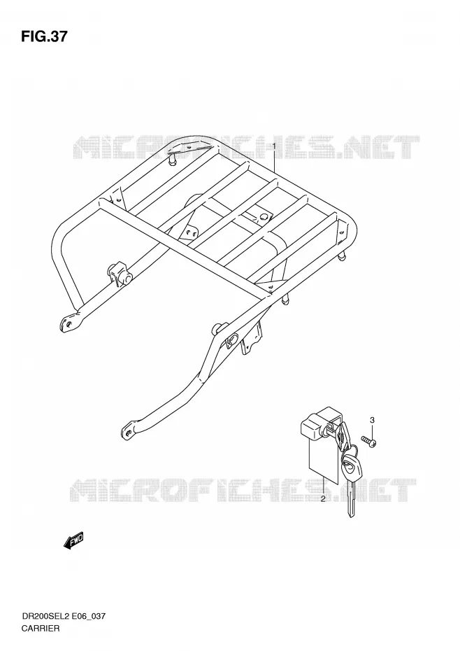 PORTE PAQUET (DR200SEL2 E06) Suzuki MOTO 200 DR 2012  DR200SEL2(E06)