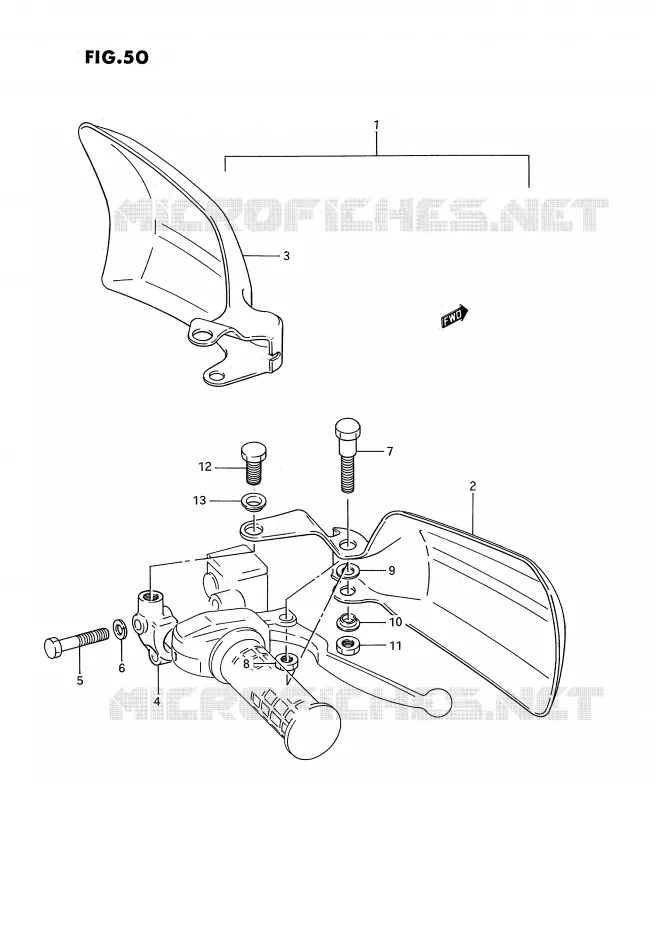 PROTEGES MAINS (OPTIONNEL) Suzuki QUAD 250 QUADRUNNER 1988  LT-4WDJ(E3)