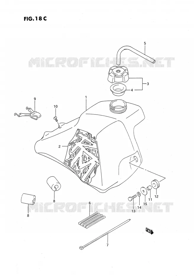 RESERVOIR D'ESSENCE (MODELE R/S) Suzuki MOTO 80 RM 1986  RM80G(E24)