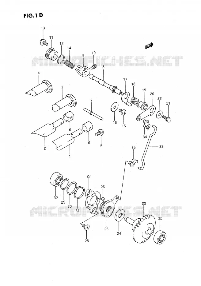 VALVE D'ECHAPPEMENT (MODELE K/L/M/N/P/R/S) Suzuki MOTO 80 RM 1987  RM80H(E24)