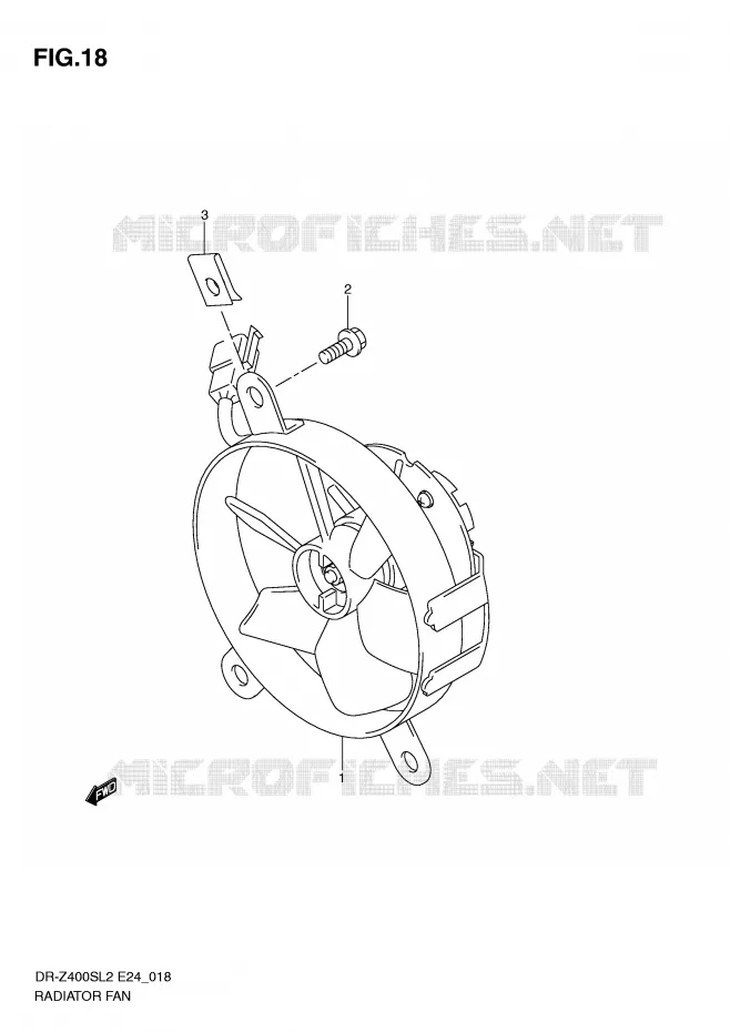 VENTILATEUR Suzuki MOTO 400 DR-Z 2012  DR-Z400SL2(E24)