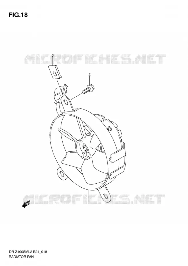 VENTILATEUR Suzuki MOTO 400 DR-Z 2012  DR-Z400SML2(E24)