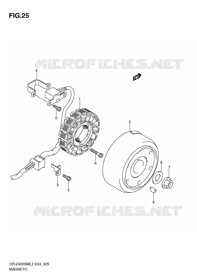 ALLUMAGE ROTOR - STATOR Suzuki MOTO 400 DR-Z 2012  DR-Z400SML2(E24)