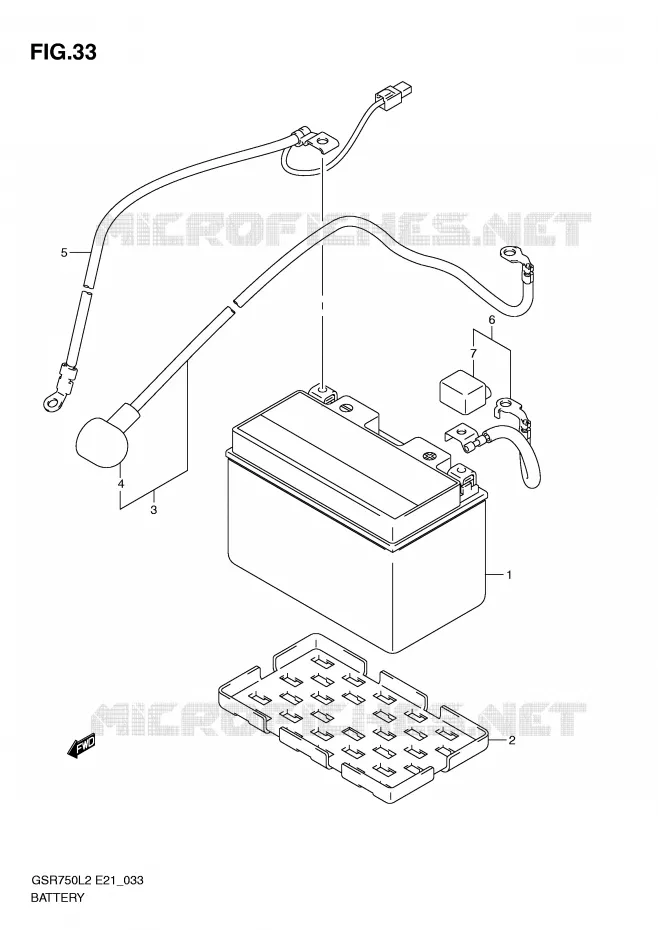 BATTERIE (GSR750L2 E24) Suzuki MOTO 750 GSR 2012  GSR750AL2(E21)