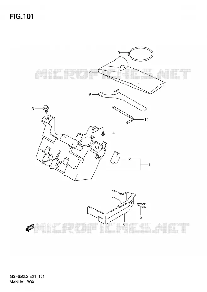 BOITE - TROUSSE A OUTILS (GSF650AL2 E21) Suzuki MOTO 650 BANDIT 2012  GSF650SUL2(E21)