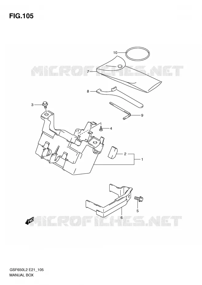 BOITE - TROUSSE A OUTILS (GSF650SAL2 E21) Suzuki MOTO 650 BANDIT 2012  GSF650SL2(E21)