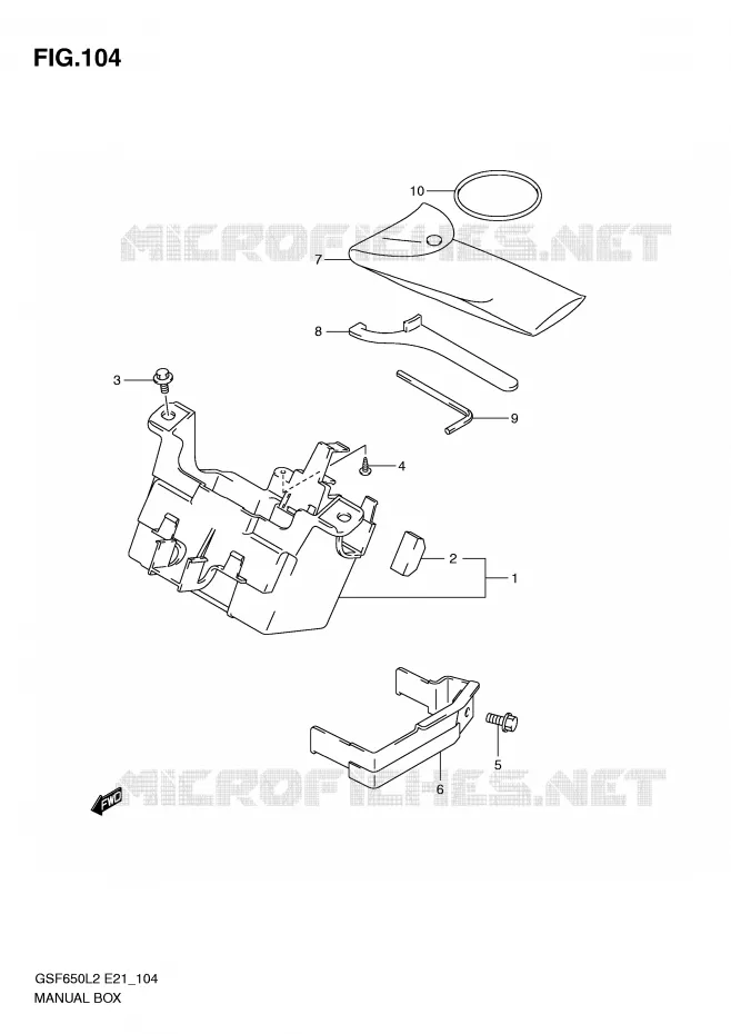 BOITE - TROUSSE A OUTILS (GSF650SUL2 E21) Suzuki MOTO 650 BANDIT 2014  GSF650SAL2(E21)