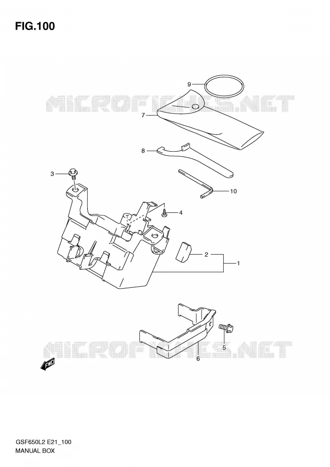 BOITE - TROUSSE A OUTILS (GSF650UL2 E21) Suzuki MOTO 650 BANDIT 2012  GSF650AL2(E21)