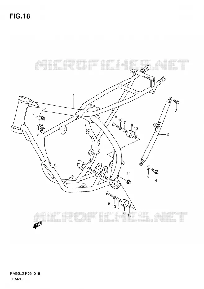 CADRE Suzuki MOTO 85 RM 2012  RM85L2(P03)