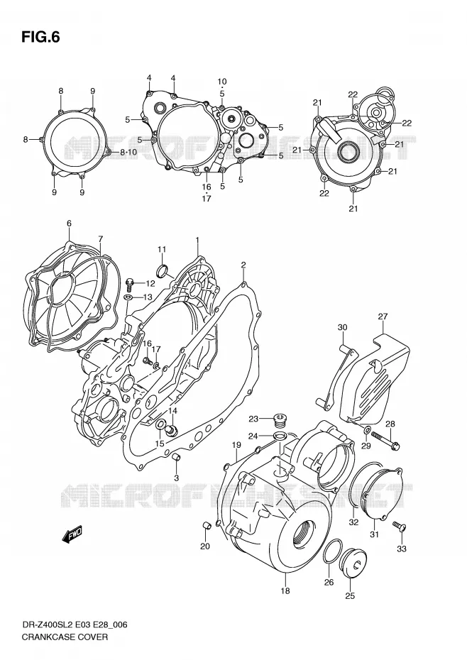 CARTER Suzuki MOTO 400 DR-Z 2012  DR-Z400SL2(E03)