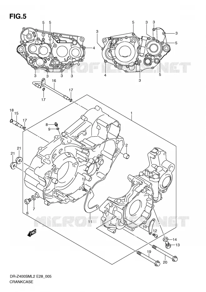 CARTER Suzuki MOTO 400 DR-Z 2012  DR-Z400SML2(E28)