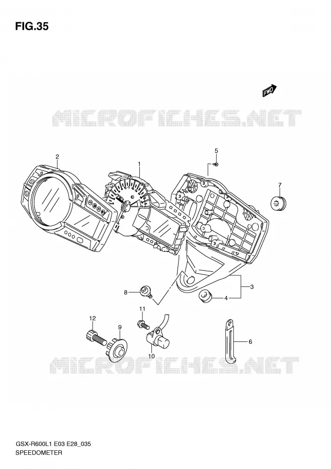COMPTEUR (GSX-R600L1 E3) Suzuki MOTO 600 GSX-R 2011  GSX-R600L1(E3)