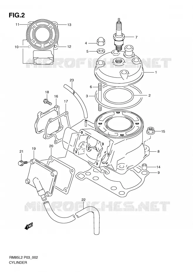 CYLINDRE Suzuki MOTO 85 RM 2012  RM85LL2(P03)