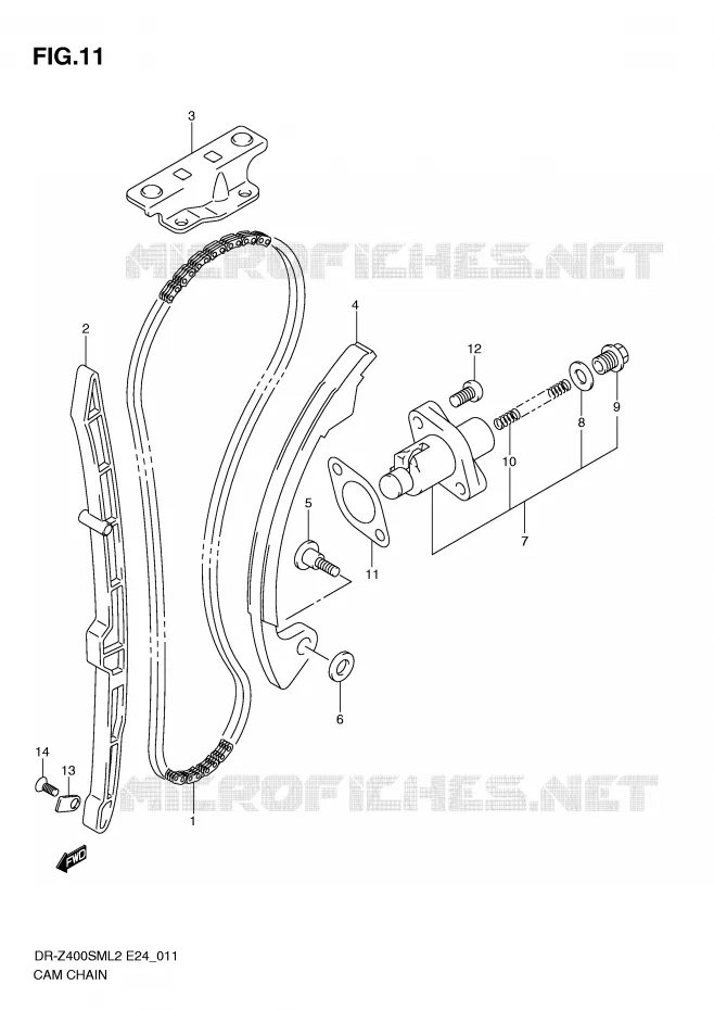 DISTRIBUTION Suzuki MOTO 400 DR-Z 2012  DR-Z400SML2(E24)