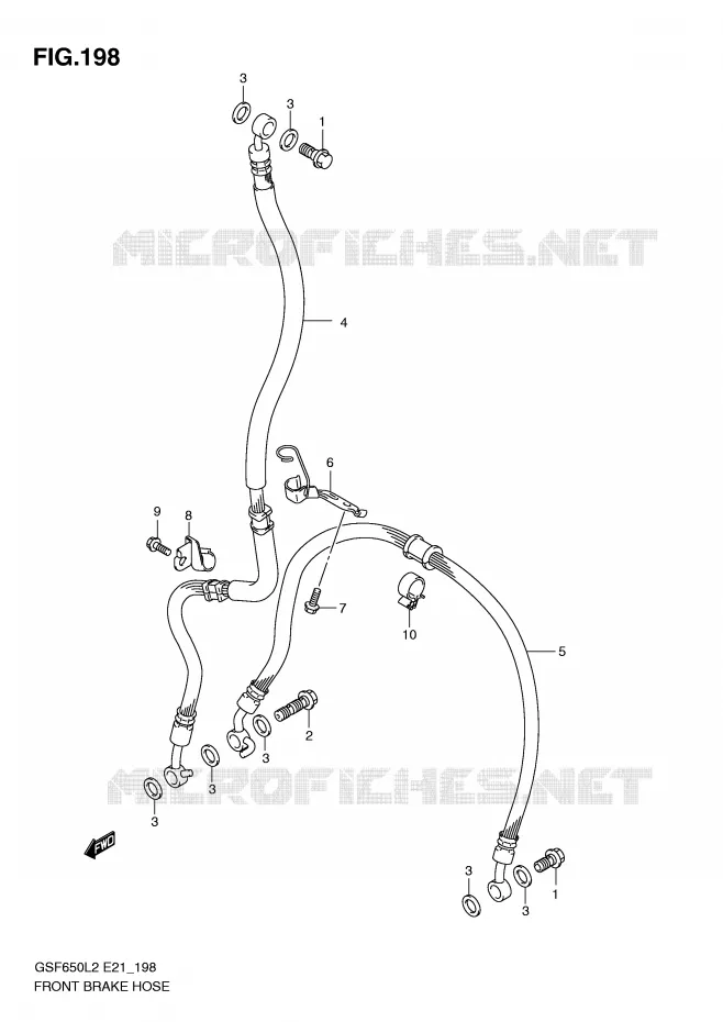 DURITE DE FREIN AVANT (GSF650UL2 E21) Suzuki MOTO 650 BANDIT 2015  GSF650SAL2(E21)