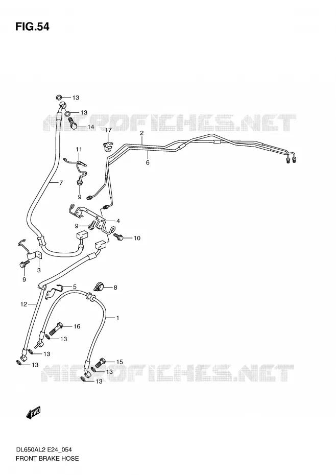 DURITE DE FREIN AVANT Suzuki MOTO 650 V-STROM 2012  DL650AL2(E24)