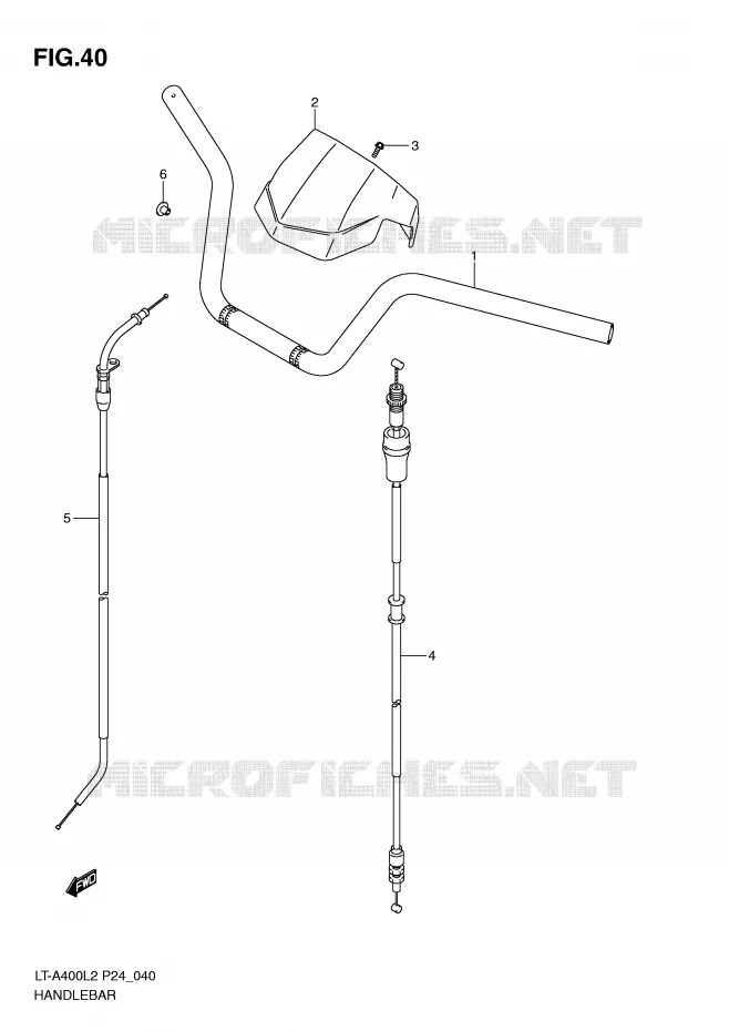 GUIDON Suzuki QUAD 400 KINGQUAD 2012  LT-A400L2(P24)