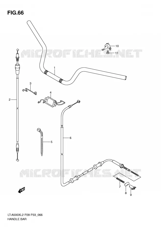 GUIDON Suzuki QUAD 500 VINSON 2012  LT-A500XZL2(P28)