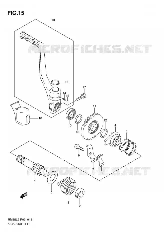 KICK Suzuki MOTO 85 RM 2012  RM85L2(P03)