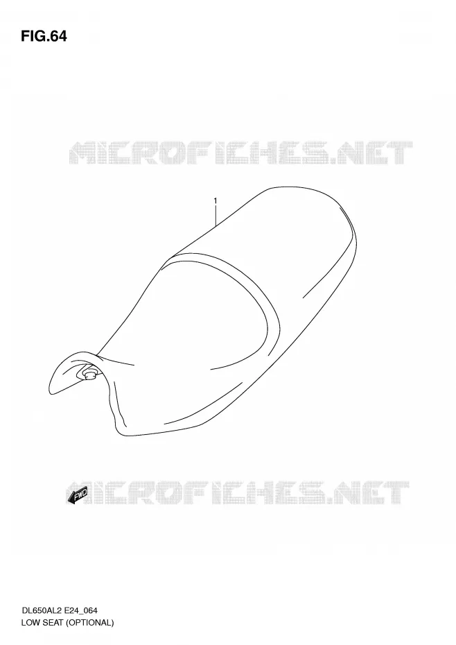 SELLE BASSE (OPTIONAL) Suzuki MOTO 650 V-STROM 2012  DL650AL2(E24)