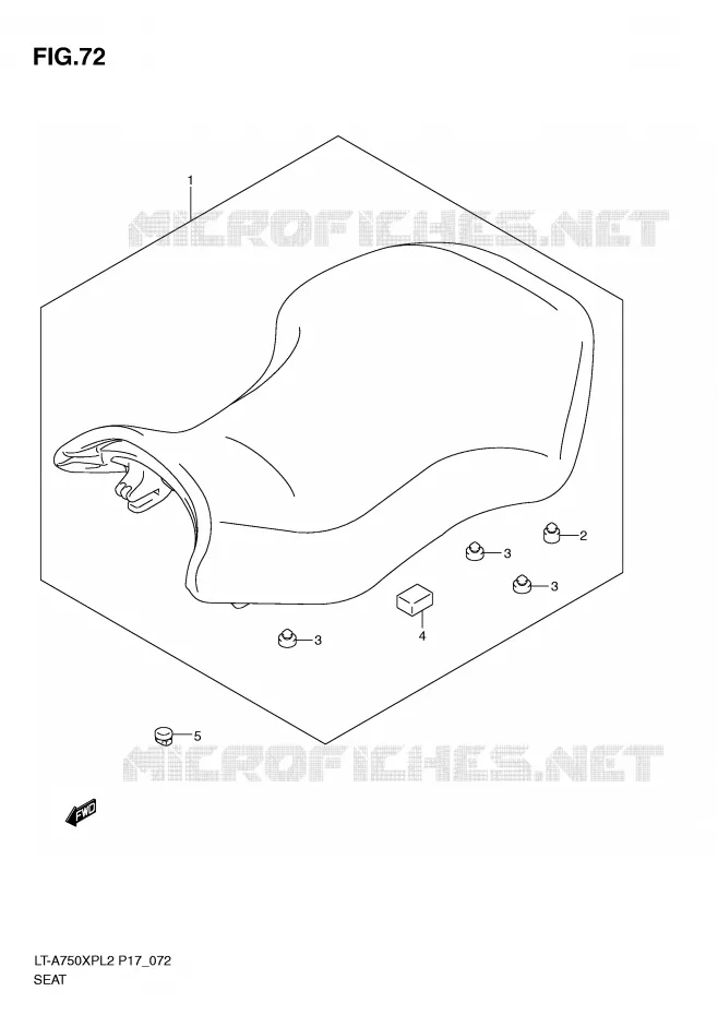 SELLE (LT-A750XPL2 P17) Suzuki QUAD 750 KINGQUAD 2012  LT-A750XPL2(P17)