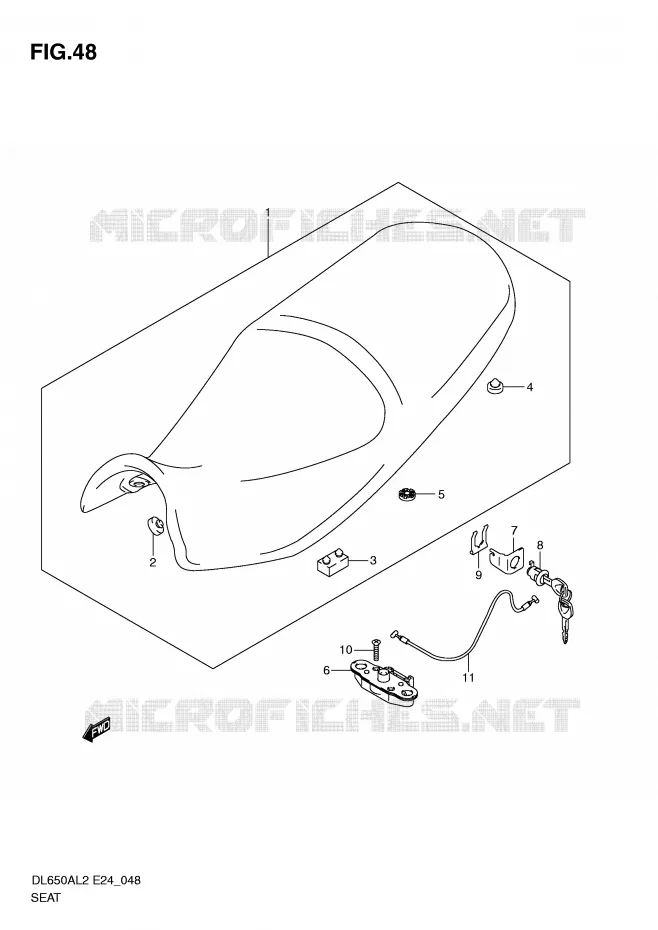 SELLE Suzuki MOTO 650 V-STROM 2012  DL650AL2(E24)