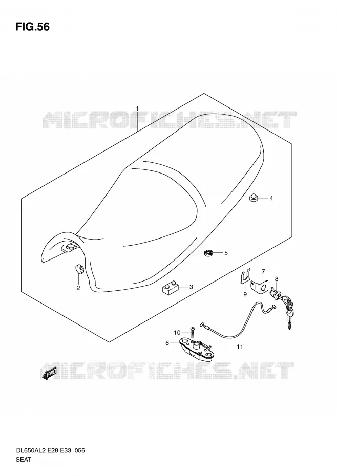 SELLE Suzuki MOTO 650 V-STROM 2012  DL650AL2(E28)